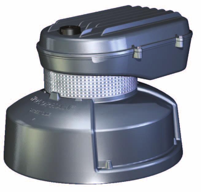 Outdoor Lighting Optional twist-off photocontrol receptacle Heat dissipating fins ensure long LED driver life Optical housing rotates to orientate street side to roadway Thermal Performance
