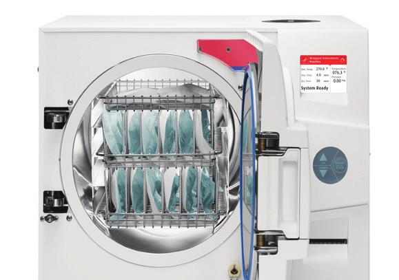 meet the most current sterilization standards ANSI/AAMI ST55 Dynamic air removal technology Effectively removes air from the chamber Temp.