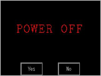 Press Yes button to power down machine.