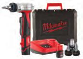 Plumbing - Q&E PEX Tools and Accessories Q&E M12 Milwaukee expander tool set Q&E M18 Milwaukee expander tool set Includes 1x 230V, 50Hz fast