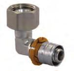 Uponor MLC Metal S-Press Fittings S-Press elbow adapter female thread Made of plated brass, with fixed sleeve. With BSP Rp type female-threaded adapter for screw connections. 16x½ FT 1014692 10 6.