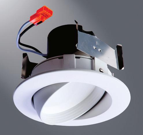 DESCRIPTION The Halo RA4 ED Adjustable Gimbal series are retrofit ED Modules for 4 aperture recessed downlights. The RA4 gimbals feature adjustment of 35-degree tilt and up to 360-degree rotation.