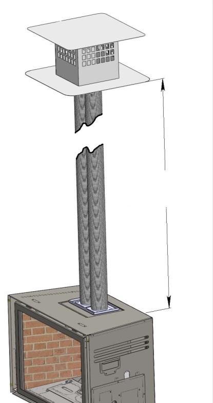 SPECIFICATIONS ADDITIONAL COMPONENTS REQUIRED Vent System: Part #816-CL: For use with minimum 6 x 8 I.D. masonry or 7 I.D. Class A metal chimneys - Includes 12ft. (3.