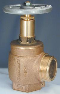 COM/FIREPROTECTION FIRE PROTECTION ANGLE VALVES Cast brass body. NPT Female by any standard male hose thread outlet. Ship. wt. 12 lbs.
