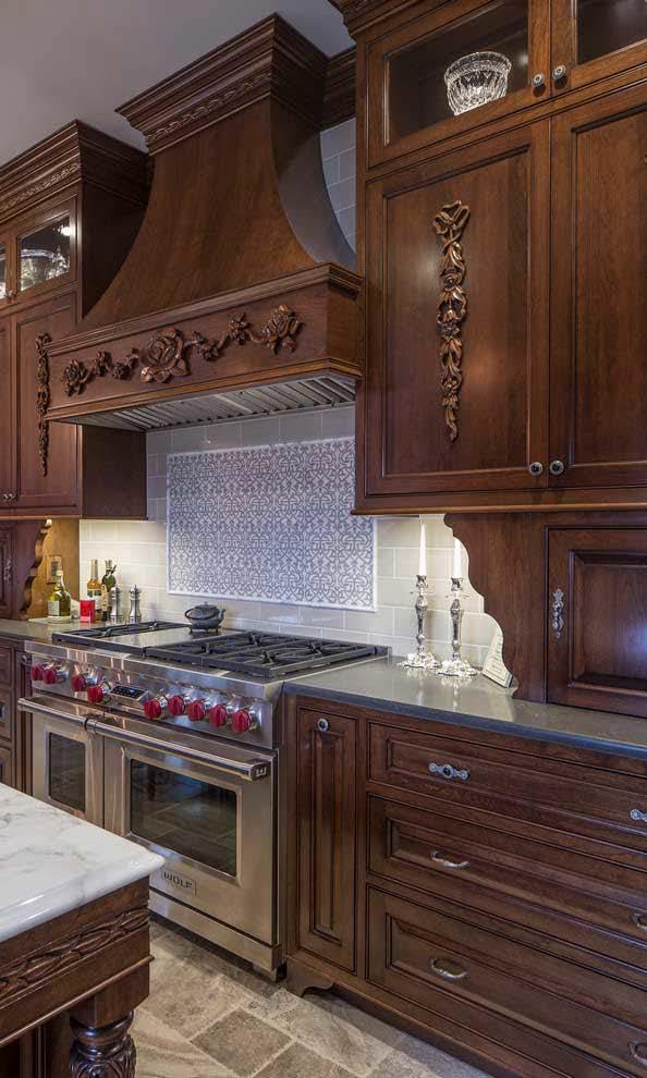 Unlike a commercial range, you can place a pro range next to wood cabinets and