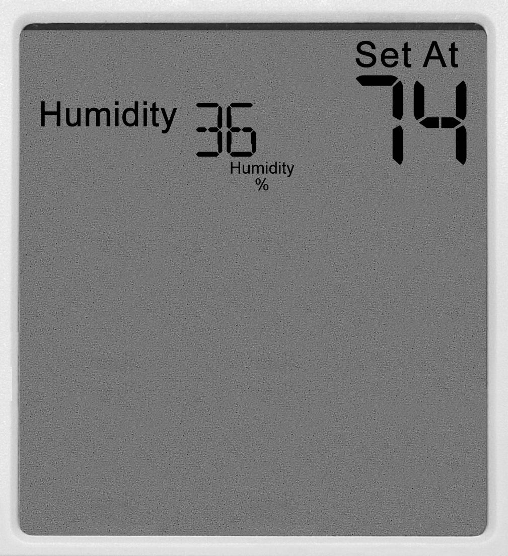 SETTING THE HUMIDITY HUMIDITY KEY Setting Target Humidity Setpoint Follow the steps below to change your target humidity setpoint.