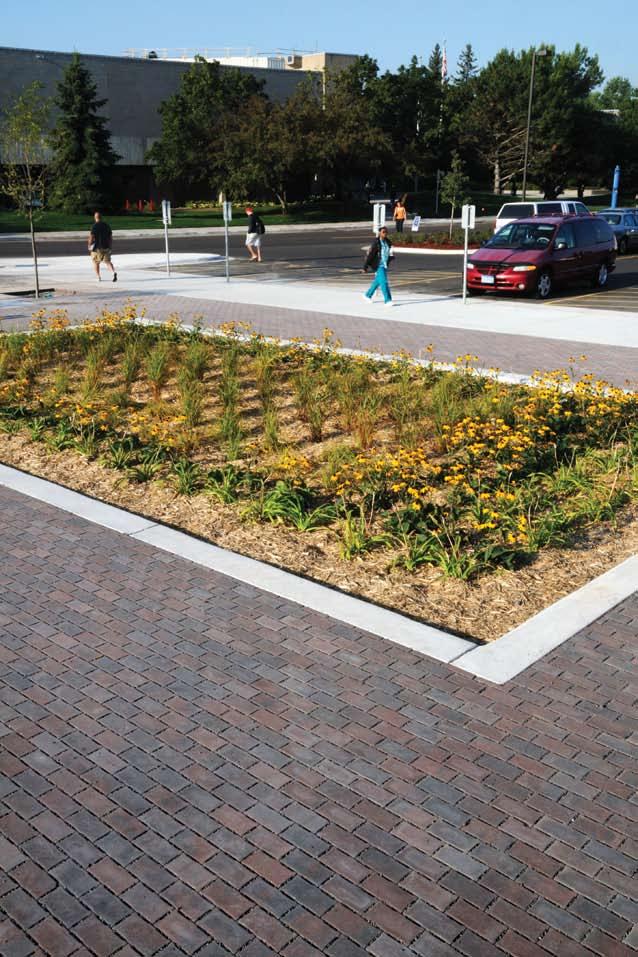 Permeable paver surfaces on driveways, walkways and