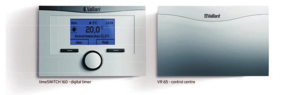 Controls Features Analogue Digital Controls Controls Room Weather Wired Time temperature compensa"on Compensator VRT 30* ü ü ü Wireless VRT 50** ü ü ü!