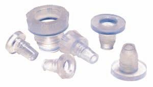 Do not use polyethylene plugs with systems that pressurize the vial. Seal ST - Silicone faced with PTFE; only PTFE contacts your sample.