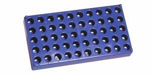 5 ml Made of autoclavable polypropylene, allowing great chemical resistance Racks can be anchored to one another with special pins supplied with each rack Supplied with two removable handles Frosted