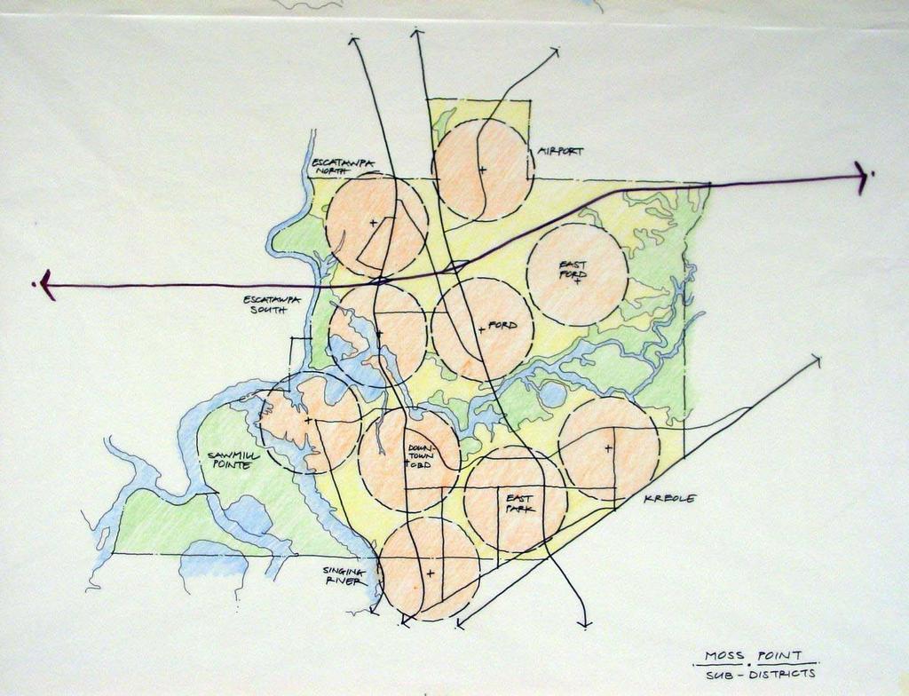MOSS POINT Settlement Pattern > neighborhoods & districts >