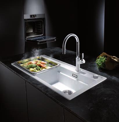 The result Thanks to the unbeatable material is a perfect interplay between sink properties of SILGRANIT PuraDur, and steamer.