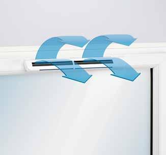 Additional airflow sleeve available as an accessory. Slim profile for easy installation on windows. Easy to maintain: no adjustment, simple yearly dusting.