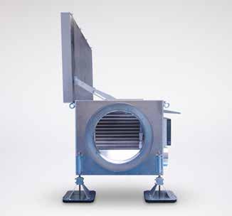 76 AERECO products catalogue MEVHR AWN SYSTEM AWN RV Exhaust fan with heat recovery module Under roof or outdoor installation Recovery of the exhaust air energy for heating or water heating through