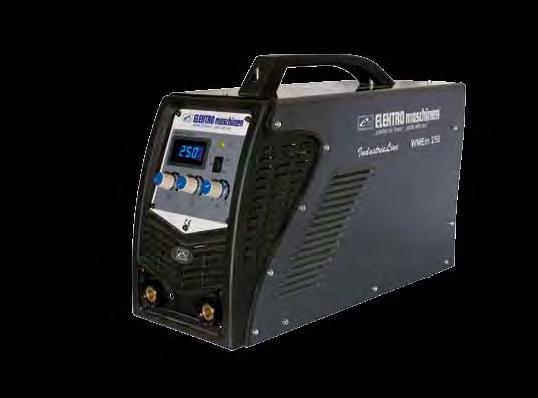 INDUSTRY LINE INDUSTRY LINE WMEm 250 Powerful three phase inverter for MMA Capable to work with generator as power source Over current Over voltage protection High duty cycles enables the continuous