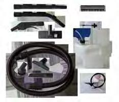 The Vacuum Cleaner HC 2850 has a wide range of included accessories, such as: a flexi hose, two metal extension hoses, a brush for dry and one for wet vacuum cleaning, a rounded