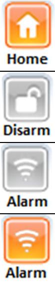 A grey button also represents that your alarm panel is currently either away armed or disarmed.