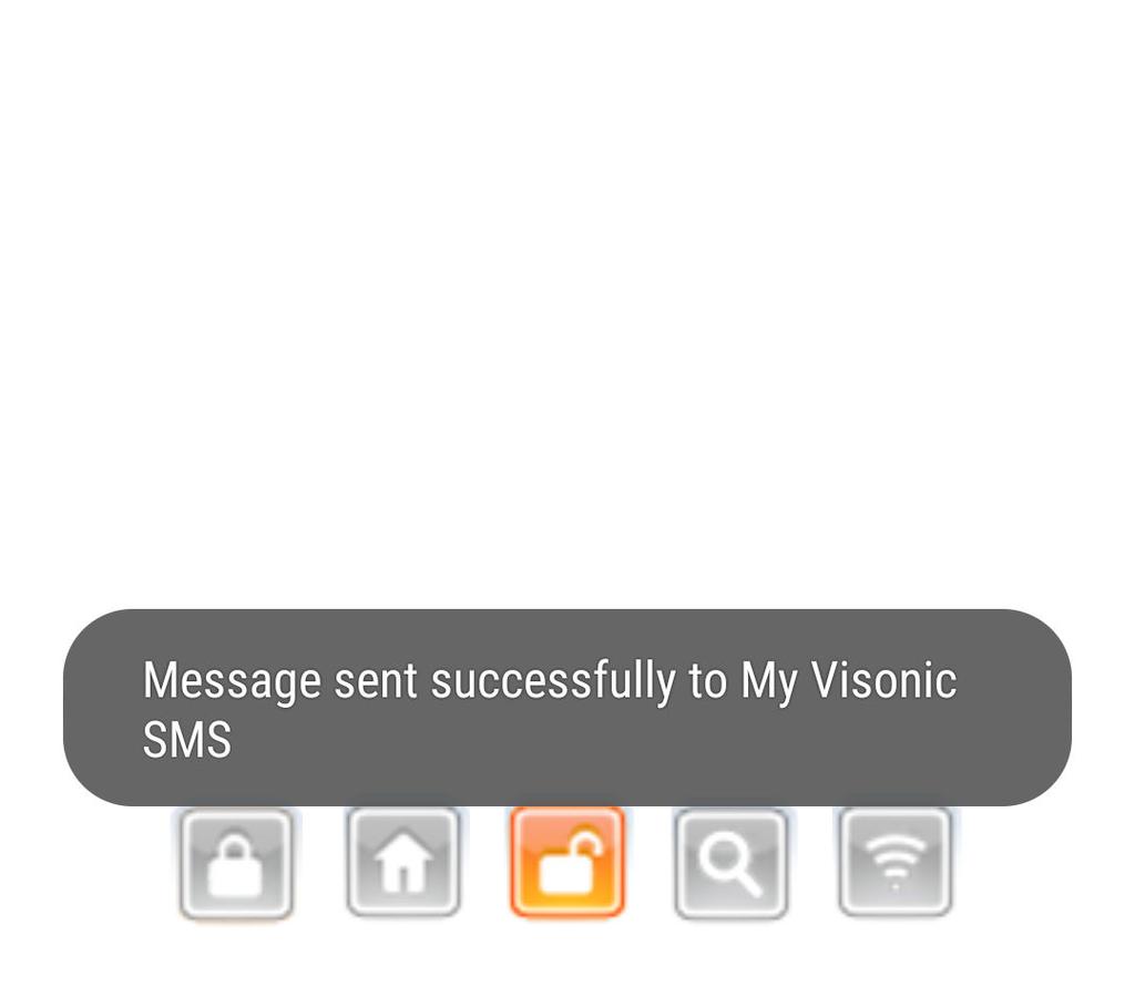 The App will send the SMS in the back ground and show a brief message on the App for the success of the same.