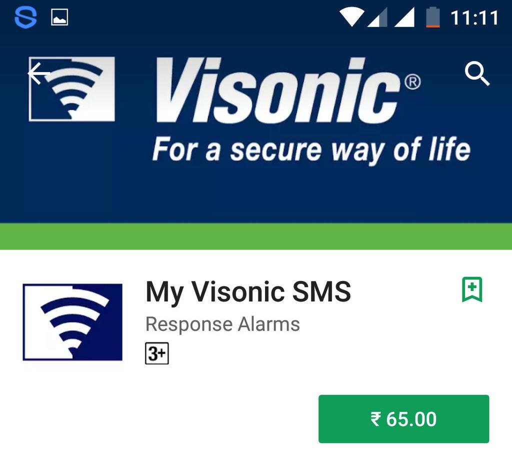 Tap on Install to install the My Visonic SMS