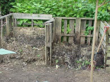 (Layering Method) Keep extra browns and greens stored separately in other bins for use in compost