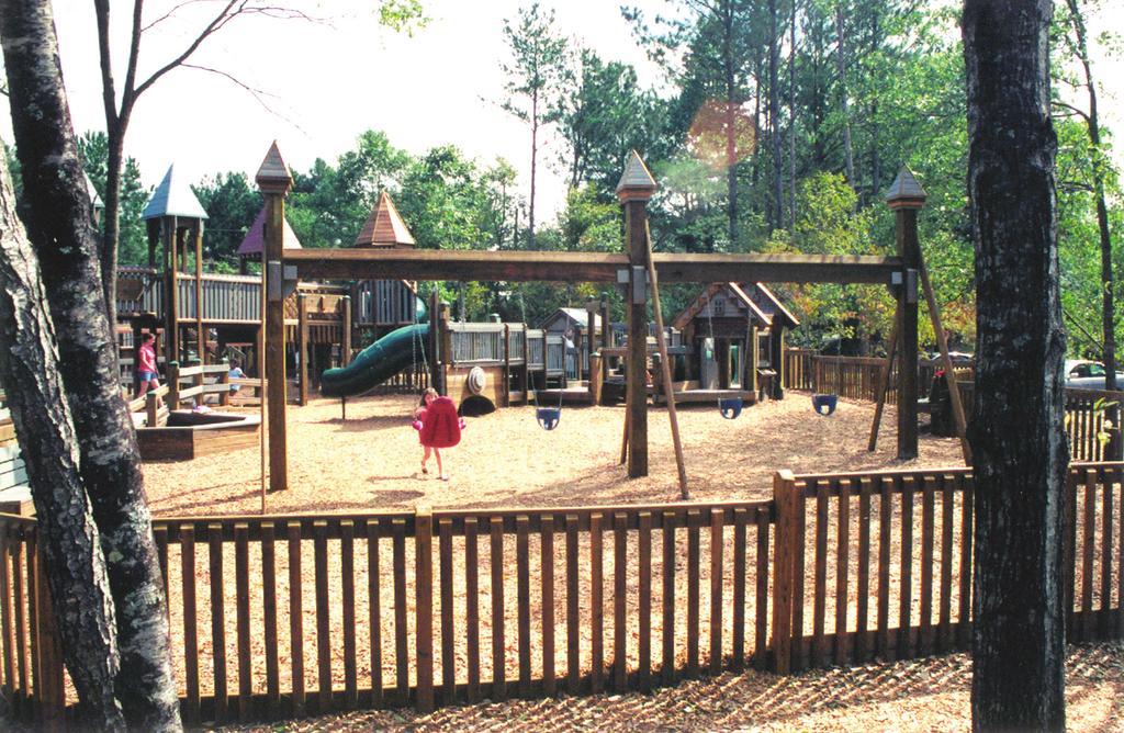 ROADWAYS AND PARKING: ADVENTURE PLAYGROUND AND SPRAYGROUND: Current roadways follow existing drives.