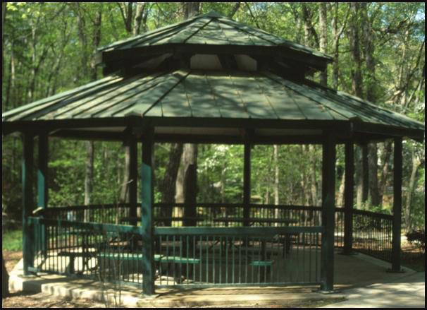 PAVILIONS AND SHELTERS: Group Pavilions will be provided throughout Typical Outdoor Classrooms the part.