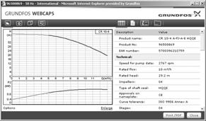 Information in WebCAPS is divided into six sections: Catalog Literature Service Sizing