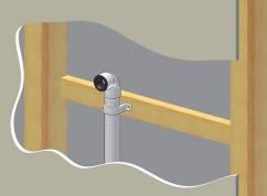The hole is a clearance hole for a diameter 22 mm pipe and so may vary a little from this guidance. 60 mm 21 mm 4. N.B.