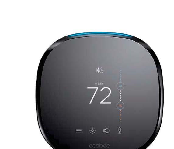 MEET YOUR EOBEE Here s what you ll see on the home screen: System Mode Slider to adjust Temperature Humidity Indoor Temperature Menu Weather Voice ontrol Quick hanges MEET YOUR EOBEE And here s what