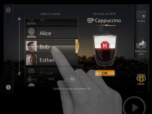 If you select another drink, you can drag and drop the drink in another time slot, or a time slot for which you already