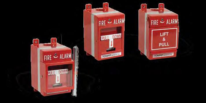 FIRE ALARM PULL STATIONS Explosion proof, Class 1, Division 1 Weather proof (NEMA Type 4X) Single or Dual Action Break Glass Lift and Pull Terminal strip or Pigtail connection 9 different colors