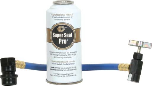 Air Conditioning Sealing Agent Super Seal Pro Permanent sealing of leakages in condensers, vaporizers, accumulators, compressors, sealings, O-rings, metals and plastics Installed within a few minutes