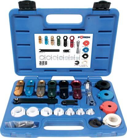 Release Tool Set Demounting tools for conduit couplings which are difficult to open Suitable for almost all couplings of European, Asian and American vehicles Also suitable for quick connectors at AC