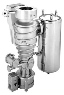 P - model pumps have pneumatically actuated high vacuum isolation valve.