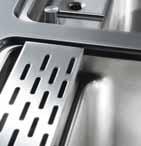 Regenerating pre-cooked pasta, vegetables, sous-vide products and many others are also possible. The tank has fully coved corners and is deep drawn from anti corrosion 316 AISI stainless steel.