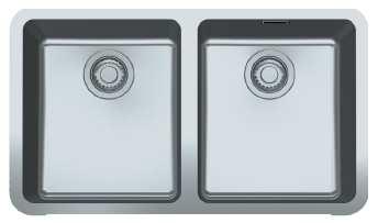 SINK KUBUS KBX 160-45 45-20 KUBUS KBX 120-34 34-34 KUBUS KBX 110-55 18/10 10 stainless steel 18/10 10 stainless steel 18/10 10 stainless steel Undermount sink 1.