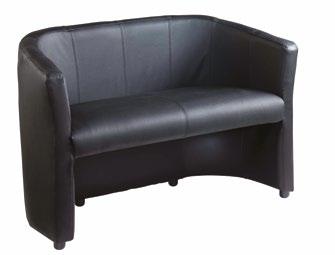 London - Faux leather reception tub seating 1 London is an attractive, faux leather seating solution where versatility and