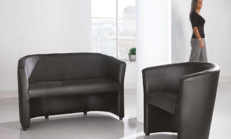 Not only do the conveniently sized one and two seater tub chairs allow for many placement options within a reception area,