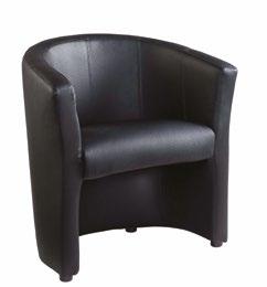 Available in 1 and 2 seater combinations Black faux leather, deep padded seats Curved, contoured backs for enhanced comfort