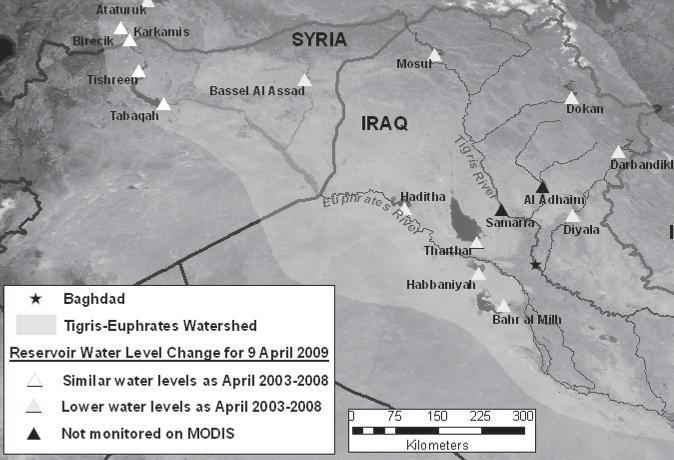 Waterway Flows and Diversion Little change between 2003-2009 Water-level declines from 2003-2009 Not Monitored Human Migration Problem: Climate change factors can cause the displacement of large