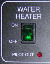 heater. Be sure the water heater is filled with water before starting either electric or propane operation.