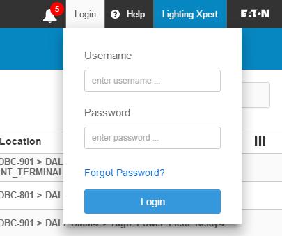 3 Login and Configuration A logged-in user can do the following: Configure email addresses for alarm notifications Configure the email server used to send notifications Synchronize the Lighting Xpert