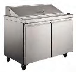 Refrigeration Salad/Sandwich Prep Tables CLASSIC-CHILL SERIES CSDR1-27CC CSDR2-48CC SALAD/SANDWICH PREP TABLE FEATURES High quality Stainless Steel cabinets -- Features 24 gauge, Type 304 Stainless