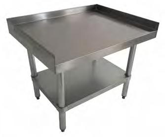 DIMENSIONS Tables Equipment Stands 25 Internal Clearance is Clearance equal to the Width minus 9 3/8 WL - 9½ 1½ S/S under-shelf 15/8 S/S Tubing Adjustable S/S ABS Bullet Bullet Feet Feet 10 EQUIPMENT