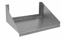 Shelving Wall Shelving STAINLESS STEEL WALL MOUNT SHELVES WMMS-18-24 FEATURES Made with 18 gauge, Type 304 Stainless Steel Easy assembly and installation Safe and durable Wall mounting hardware
