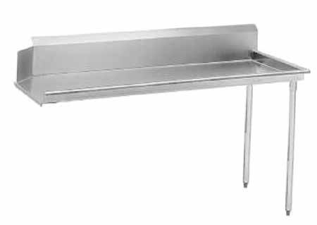 Clean Up Dish Tables STAINLESS STEEL CLEAN DISH TABLE FEATURES Dish table system consists of soil and clean sections Table is furnished with a 7½ backsplash and a 2 return Wall clips are provided for