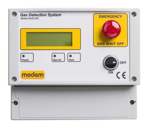 The AGDS-MC gas detection panel has been designed to accept digital signals from up to sixteen gas detectors. The AGDS-MC will accept gas detectors for natural gas, carbon monoxide and LPG.