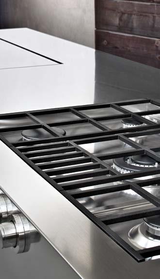 LAB 02 Selection Satin stainless steel island.