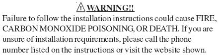 Failure to comply with these instructions may result in injury or damage to property. An improper installation will void any stated warranty. Follow these instructions exactly as written.