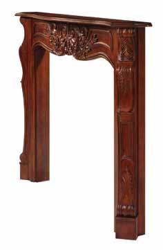 Carvings may vary. No. 126 Jefferson shown without appliques Appliques are packaged separately and included in the carton. No. 134 Shown in #30/90 Antique/Fruitwood Finish Detail of No.